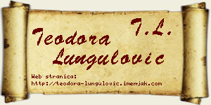 Teodora Lungulović vizit kartica